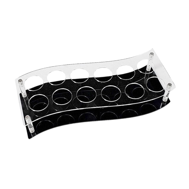 Soporte acrílico para copas de vino, estante para vasos de whisky, vitrina expositora, accesorios de bar, bandeja de degustación para bar doméstico, Ondulado