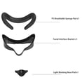 thumbnail image 5 of 3-in-1 Face Interface Bracket Compatible With Meta Quest 3S with PU Foam Cushion & Silicone Nose Pad Set for VR Headset Accessories-Black, 5 of 6