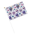 thumbnail image 3 of Handheld Flag Double-Sided Hand Waving Flag 8.2×5.5in Used For Team Activities Or Decoration In Decorative Places Festive Cute Sugar Skulls (4) Ten Piece, 3 of 8