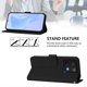 thumbnail image 3 of For Xiaomi 14T Case Solid Color Wallet Leather Phone Cover with Strap - Black, 3 of 5