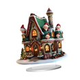 thumbnail image 3 of Pueblo navideño, pueblo invernal, edificio 2D, decoración, manualidades, exhibición de escritorio, Navidad E, 3 of 9