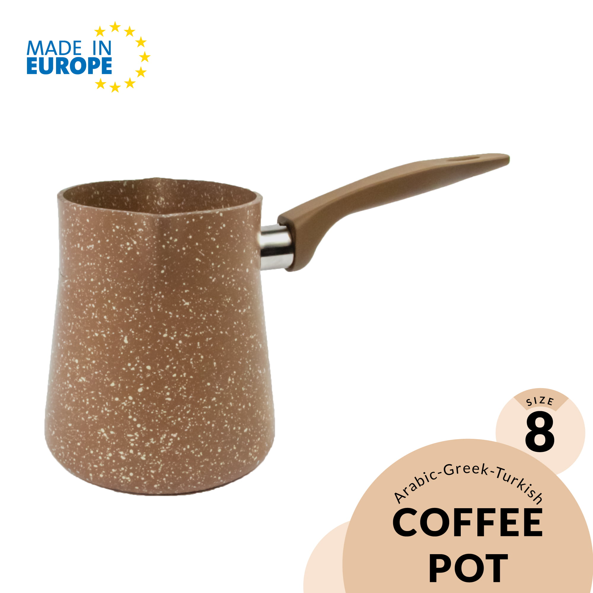 Turkish Greek Coffee Pot Briki Stainless Steel Ibrik Inox 18/10 Electric Cooker 