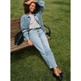 thumbnail image 6 of Scenario Women's High Rise Straight Leg Jeans, 30" Regular, 28" Short Inseam, Sizes 0-20, 10S-16S, 6 of 8