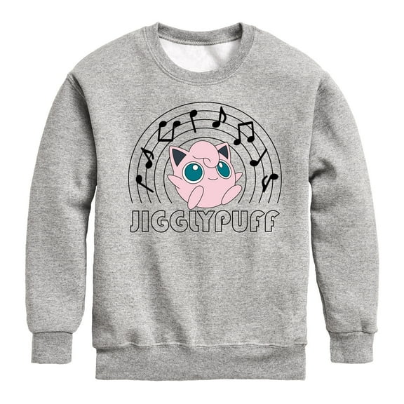 Pokémon - Jiggypuff Music Notes - Youth Crewneck Fleece Sweatshirt