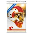 thumbnail image 3 of Trends International NHL Calgary Flames - Mask 20 Wall Poster with Magnetic Frame 22.375" x 34" Premium Print and White Hanger Bundle, 3 of 5