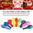 thumbnail image 4 of Bewildely 100 Uds 10 pulgadas 1,5g Globos de látex perlado fiesta de feliz cumpleaños boda adornos navideños Globo niños bolas de aire Globos Kits de decoración para fiestas mezcla de colores Bewildely HA002049-25, 4 of 6