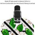 thumbnail image 4 of Square 2Pack PU Leather Floral Stripe Flower Cruise Luggage Tag with Privacy Cover and Name ID Tag for Travel Handbags Backpacks Luggage Tags, 4 of 6