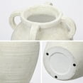 thumbnail image 2 of 11.8" Handmade Terracotta Vase Vintage White Ceramic vase Rustic Stoneware Decorative with 4 HandlesMatte Textured for Home Decor, 2 of 7