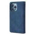 thumbnail image 5 of iPhone 13 Pro Wallet Case, Soft Leather Zipper Magnetic Buckle Horizontal Flip Cover with 5 Card Slots, Blue, 5 of 8
