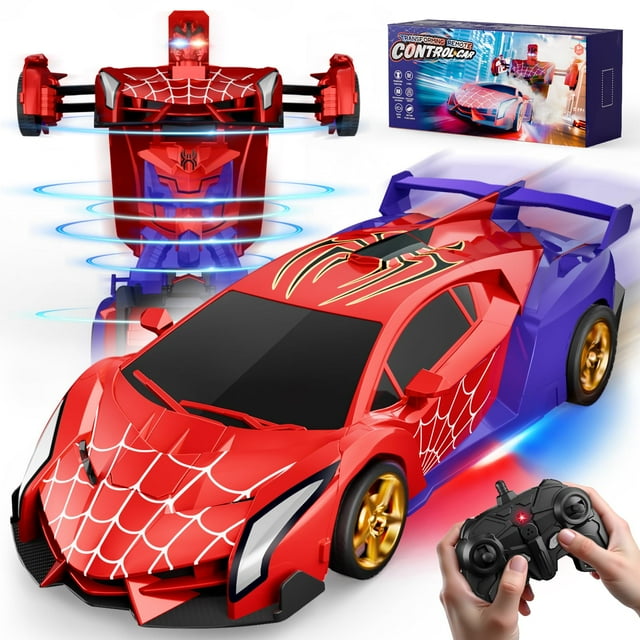 Control remoto para coche RC TIKAFONY Spider Transform con luces de 2,4 GHz