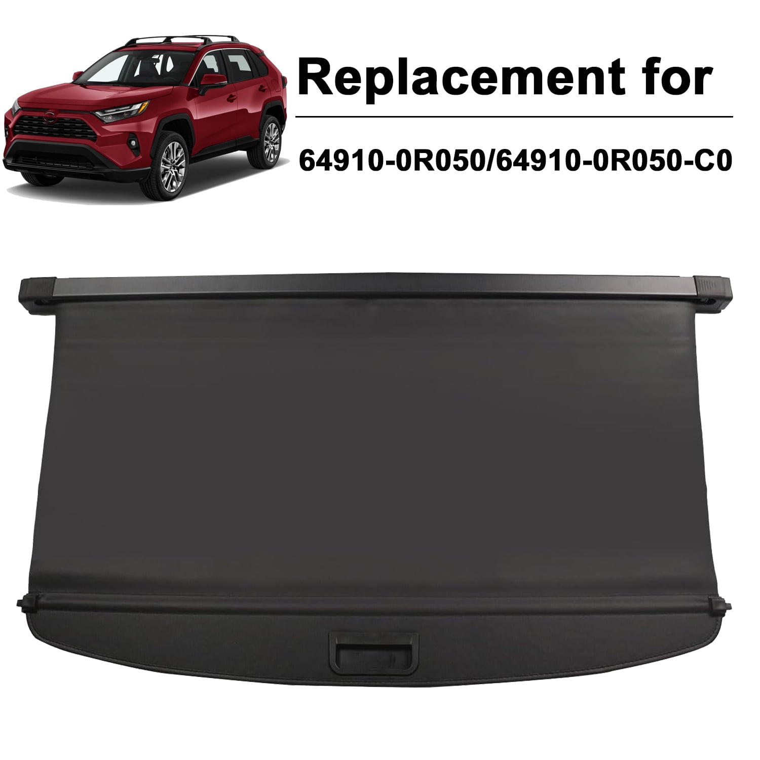 Fit Toyota RAV4 2019 2020 2021 2022 2023 2024 2025 Black Retractable Cargo Cover for Toyota RAV4 Prime 2019-2025 SUV Accessory Rear Trunk Car Privacy Shield Shade Cover