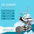 thumbnail image 3 of WYZworks Commercial Heavy Duty 440lb/h Sno Snow Cone Ice Shaver Shaved Icee Maker Machine Stainless Steel, 3 of 8