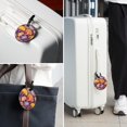 thumbnail image 6 of Shell 2pcs PU Leather Round Bag Tags with Privacy Cover and Name ID Tag - Suitcase Tags for Travel Luggage, Handbags, Backpacks, School Bags, 6 of 6