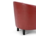 thumbnail image 3 of Atlin Designs Modern Faux Leather Upholstered Tub Chair in Red, 3 of 5