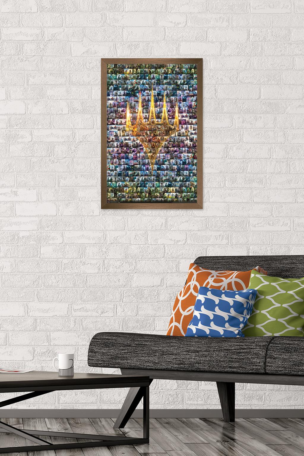 Magic: The Gathering - Collage Wall Poster, 14.725" x 22.375", Framed