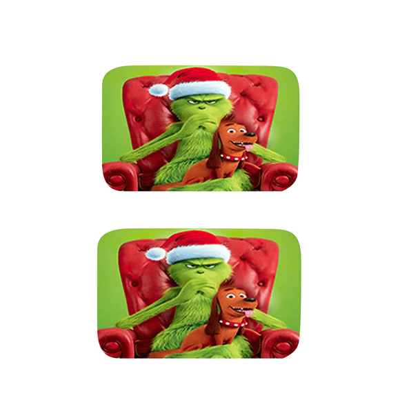 Grinch Doormat Rug Retro Front Door Anti-Slip Mat Carpet Door Mat Home Indoor Outdoor Entryway Carpet Entrance Rugs, 2-Pack 15.7x23.6"