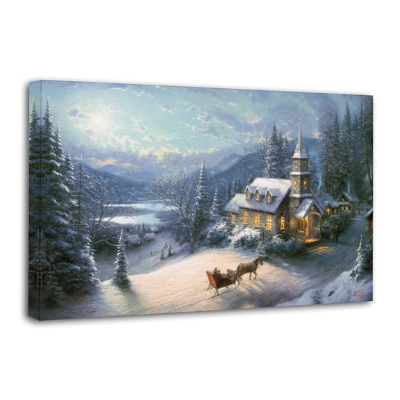 Sunday Evening Sleigh Ride Poster Cool Artworks Painting Wall Art Canvas Prints Hanging Picture Home Decor Posters Gift 24x36inch(60x90cm)