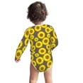 thumbnail image 3 of Cotton Baby Onsies, yellow sunflowers brown print Unisex Newborn Baby Long Sleeve Bodysuit Infant Outfit Toddler Baby Boy Clothes for Boys Girls, 3 of 7