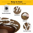 thumbnail image 3 of Elastic Fitted Round Tablecloth, Coral Brown Waterproof Stretch Table Cover for 55"-60" Tables, White Coastal Ocean Marine Nautical Beach Washable Outdoor Tablecloths for Patio, Picnic, Camping, 3 of 9