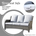 thumbnail image 3 of Ovios 5 Pieces Outdoor Patio Furniture with Swivel Chairs Wicker Patio Sectional Sofa with Loveseat for Backyard, 3 of 6