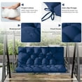 thumbnail image 5 of Kimunuk Outdoor Porch Swing Cushion, 47" X 40" X 5" Waterproof Bench Chair Replacement Cushion with 6 Ties for Patio, Blue, 5 of 5