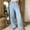 *Blue, variant on ClodeEU Women's Elastic Waisted Wide Leg Pant with Pockets,Casual Loose Fit Trendy Pants Brown,Womens Plus M