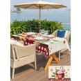 thumbnail image 4 of Outdoor Tablecloth with Umbrella Hole and Zipper, Christmas Rectangle Table Cloth 60x84 Inch Waterproof Tablecloth, Xmas Ice Cream Snowflakes Candy Pine Needles Picnic Table Cover for Patio Camping, 4 of 7