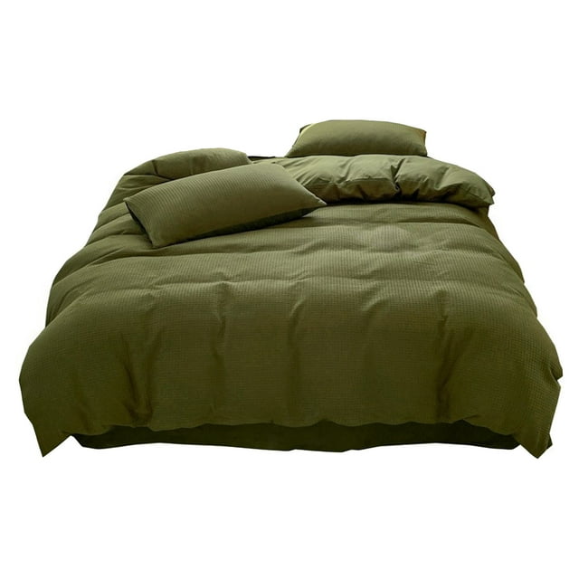 Bed Sheet Set Waffles Solid Color Quilt Cover Bed Sheet Pillowcase Four-PC Bedding Set Water Color Set
