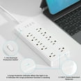 thumbnail image 4 of Cshidworld Regleta de Alimentación 14 en 1 Surge Protector con Múltiples Enchufes, Puertos USB, para Hogar y Oficina, Negro, 4 of 7