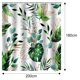 thumbnail image 2 of Juego de cortinas de ducha con hojas estilo bohemio de mediados de siglo: elegante diseño abstracto verde, acuarela tropical, decoración moderna para baño con ganchos, tela lavable, 2 of 5