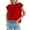 Red, variant on Womens Summer Cap Sleeve Tops Casual Crew Neck Loose Fit Knit Lightweight Sweater Pullover Top