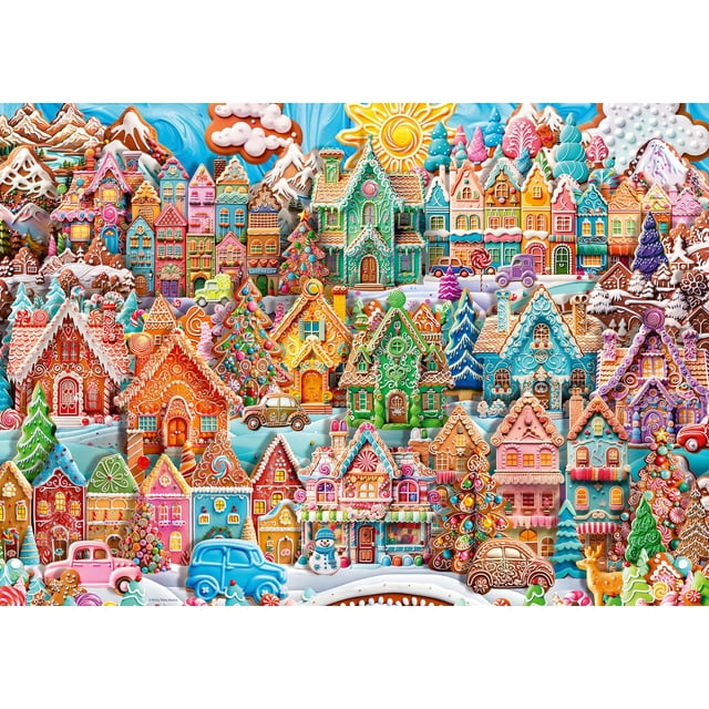 Rompecabezas Ravensburger Christmas Cookie Village 1000 piezas