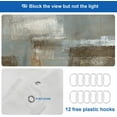 thumbnail image 4 of Deep Grey Retro Oil Paint Shower Curtain - Abstract Art Design, Waterproof Polyester Fiber with Plastic Rings, 72 x 72 in, Elevates Any Bathroom Décor with Its Unique Vintage Aesthetic, 4 of 6