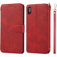 thumbnail image 2 of for iPhone Xs Max Wallet Case with Card Holder Slots,Kickstand Phone Cover Premium Leather Magnetic Closure Slim Flip Shockproof Wrist Strap Case for iPhone Xs Max 6.5",Wine Red, 2 of 14
