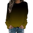 thumbnail image 1 of ZICTH Chandail en Molleton pour Femmes Mode Dégradé Col Rond Décontracté Manches Longues Chandail en Molleton Confort Couleurs Chandails en Molleton, 1 of 5