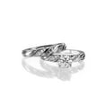 thumbnail image 2 of 7.50MM D-F VS Moissanite Engagement Ring With Diamonds (1.35 ct Moissanite Weight, 1.6 ctw dew) Round Shape 14K Gold, 2 of 2