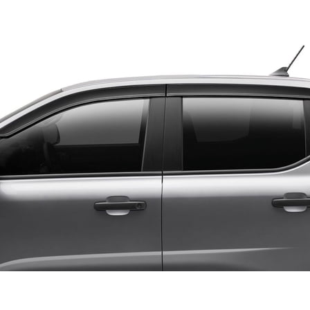 Auto Ventshade [AVS] Low Profile Ventvisor / Window Deflectors | Fits 2019-2024 Ford Ranger SuperCrew, 4 pcs. | Dark Smoke-894070