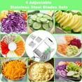 thumbnail image 6 of 4 in 1 Vegetable Cutter with Cheese Grater,Multifunctional Vegetable Slicer Stainless Steel Grater Fruit Potato Peeler Adjustable Kitchen Tools Carrot Grater, Cabbage Shredder, 6 of 8
