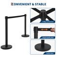 thumbnail image 2 of 6.6ft Carbon Steel Crowd Control Stanchions,  Retractable Belt Queue Stands for Commercial Crowd Management, 2/4/6 Pack, 2 of 6