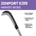 thumbnail image 3 of Zenport K319 59.5cm (23.6-Inch) Short Curved Sickle - 3 Pack, 3 of 5