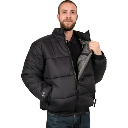 Freeze Defense Men's Down Alternative Winter Jacket Coat (Small, (Best Mens Winter Coats For Extreme Cold)