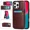 Brown, variant on Phone case with credit card slot holder, shockproof cover, PU leather wallet case, suitable for iPhone11 phone protection case