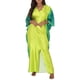 thumbnail image 1 of Gibobby Vestido largo para mujer Vestido casual de manga siete con cuello en V y estampado degradado para mujer(Verde,G), 1 of 5