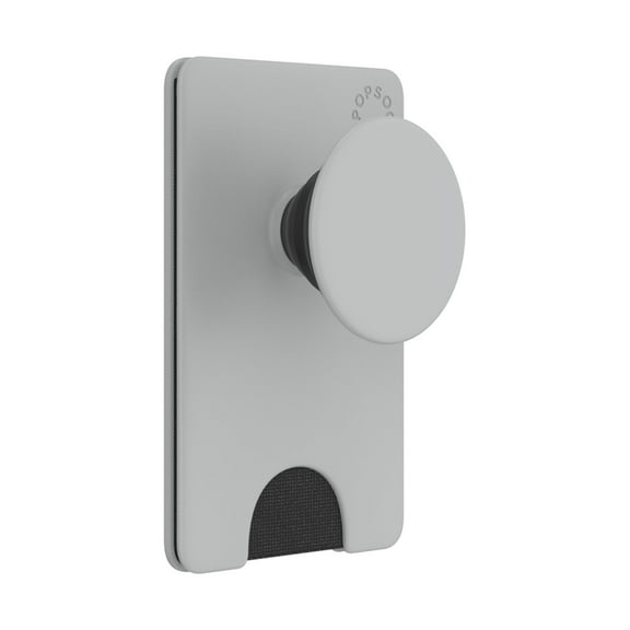 PopSockets: Phone Wallet with Expanding Phone Grip, Phone Card Holder - Tech Grey