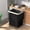 Black Gray, variant on 40 Gal (150L) Laundry Hamper with Lid,Leather Patchwork Laundry Baskets with Wheels and Handle,Dirty Clothes Hamper,Laundry Basket Organizer for Bedroom Aesthetic,Laundry Room,Dorm - Black Gray