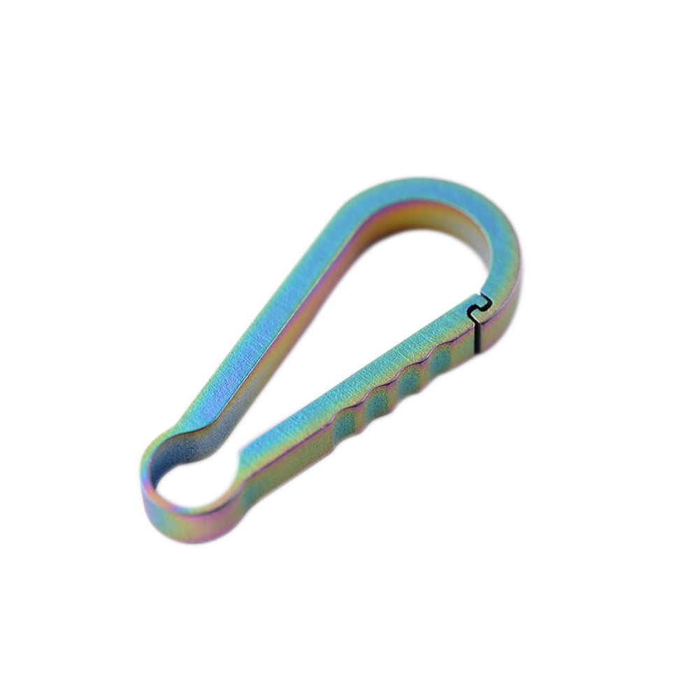 Portable Titanium-Alloy Buckle Carabiner Keychain Key Ring Clip Hook Hanging-UK 