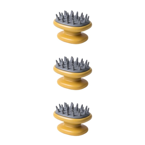 Billuyoard Ducha cepillo para lavar el cabello de mano cuero cabelludo masajeador depurador portátil lavable resistente cabeza limpieza cepillo Type1 NO1