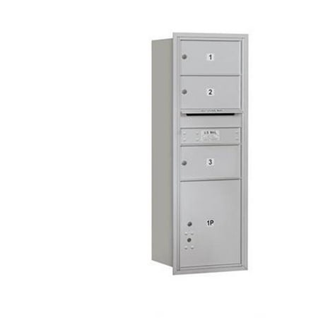 - Salsbury 4C Horizontal Mailbox Includes Master Commercial Lock - 13 Door High Unit - 48 Inches - Single Column - 3 Mb2 Doors - 1 Pl5 - Aluminum - Rear Loading - Private Access