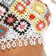 thumbnail image 4 of Aloohaidyvio Women's Spaghetti Strap Sleeveless Hollow Out Crochet Boho Crop Tank Top, 4 of 5