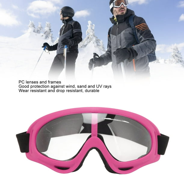 Ski Goggles PC Transparent Lenses Windproof Adjustable Headband Snowboard Glasses For Men Women